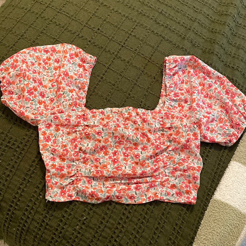 Pink floral top